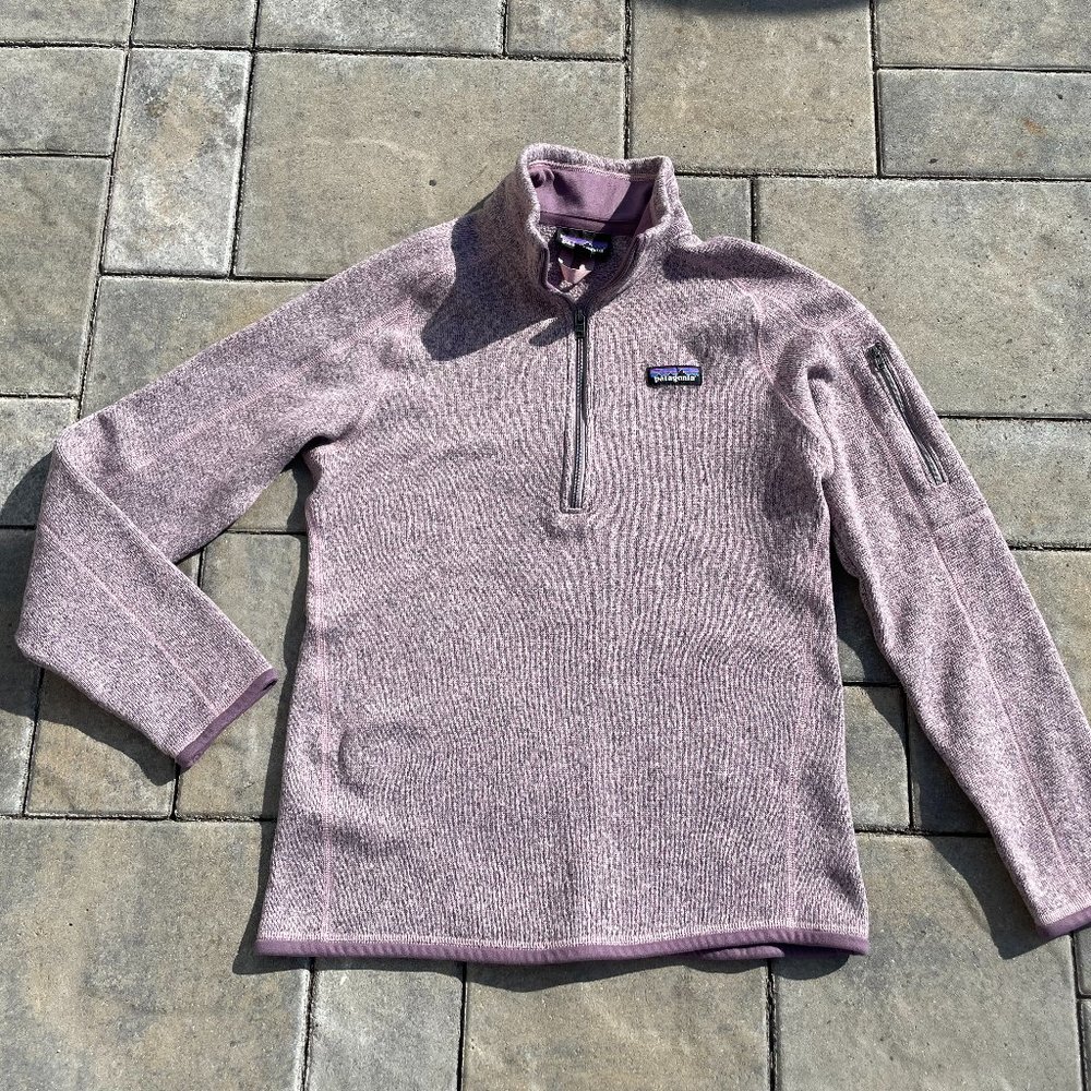 Patagonia Women's Better Sweater 1/4 Zip Fleece Pullover Size Medium Lavender